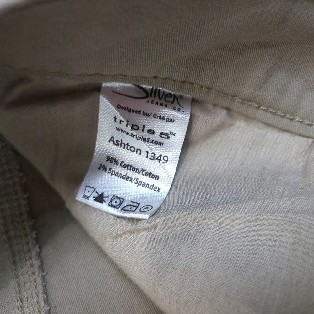 Silver Jeans Co Ashton 1349 Chino Pants Men 36 Beige Causal Khakis Everyday - Picture 9 of 13